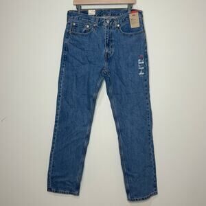 Levi's 505 Regular Straight Leg Blue Jeans 34" x 34" NEW Zip Fly Close NWT